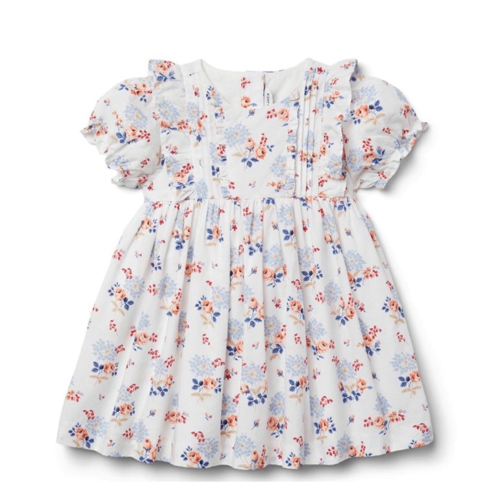 BABY FLORAL PINTUCK DRESS